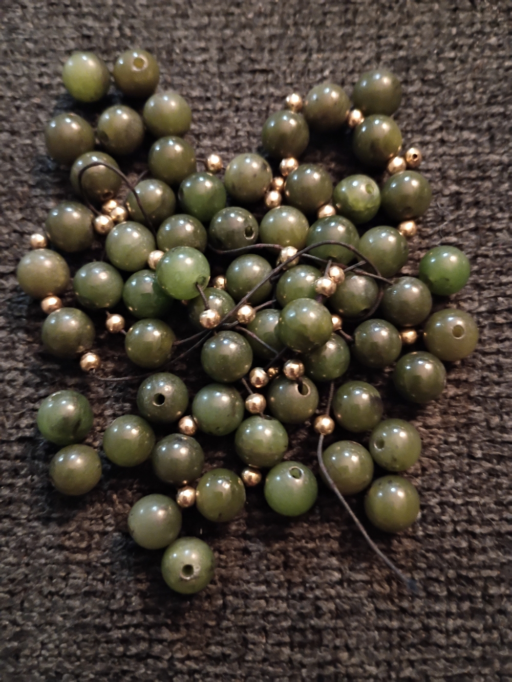 Bundle Of Imperial Green Jadeite Beads